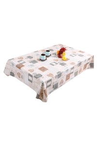 Customized pastoral style PVC tablecloth design waterproof, oil-proof, anti-scalding catering tablecloth tablecloth supplier  100*137CM  137*137CM  137*160CM  137*180CM  137*200CM  137*220CM  SKTBC048 back view